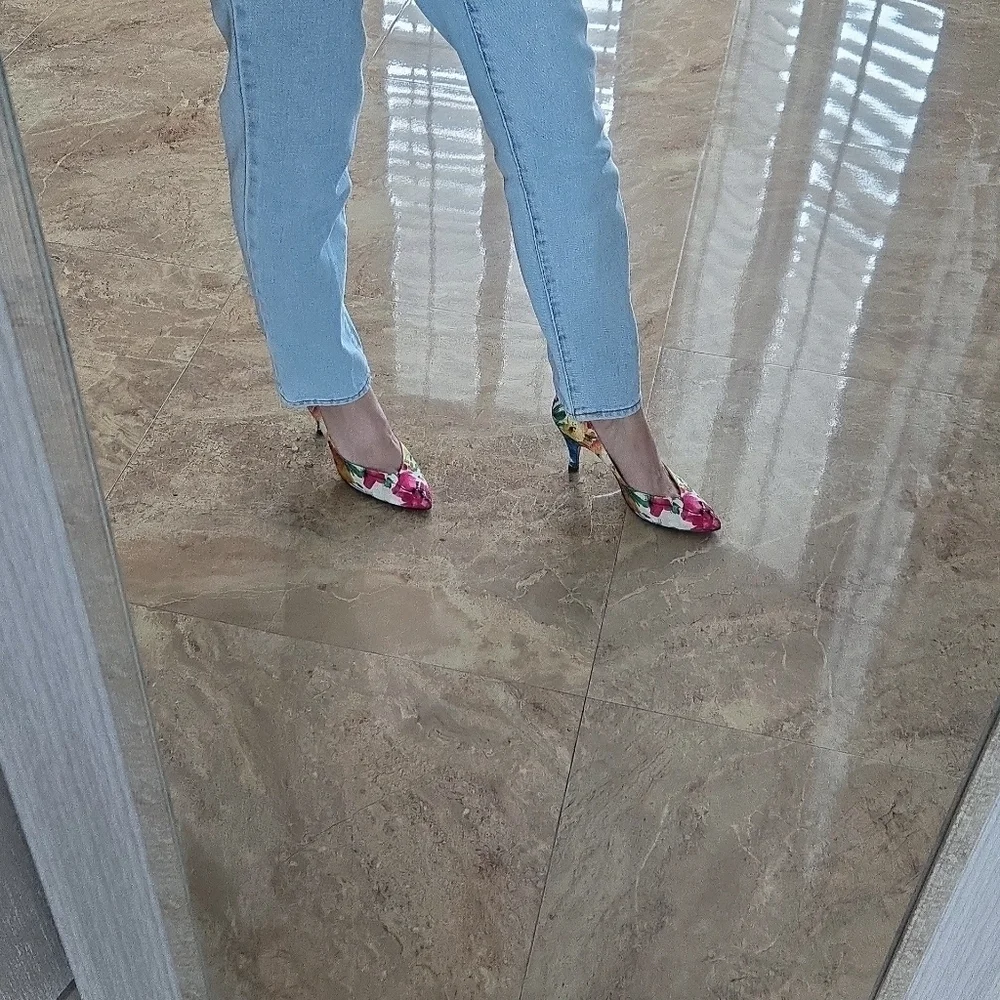 Vintage Stuart Weitzman for Mr. Seymour Floral Watercolor Heels